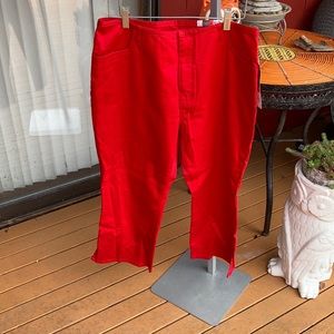 Live a Little Bright Red Cropped Jeans